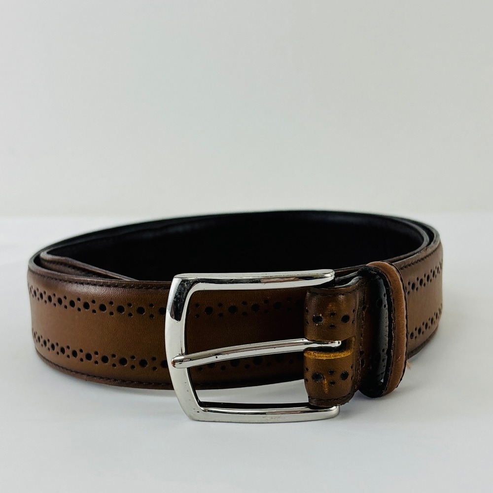 Allen Edmonds Walnut Brown Manistee 47" Belt Leather USA Made 74037